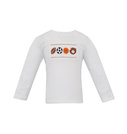 Anavini White Sports Smocked Shirt