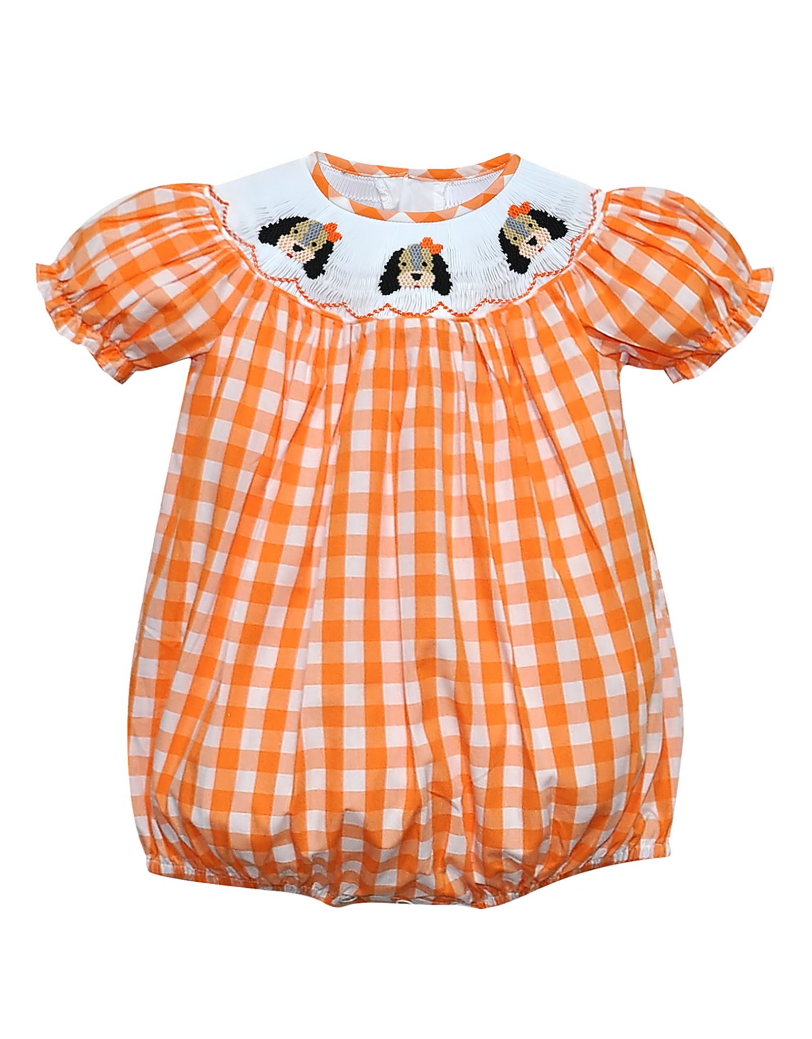 Southern Saturday SS409 Hound Dog Smocked Bishop Bubble