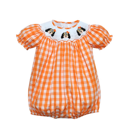 Southern Saturday Hound Dog Smocked Bishop Bubble