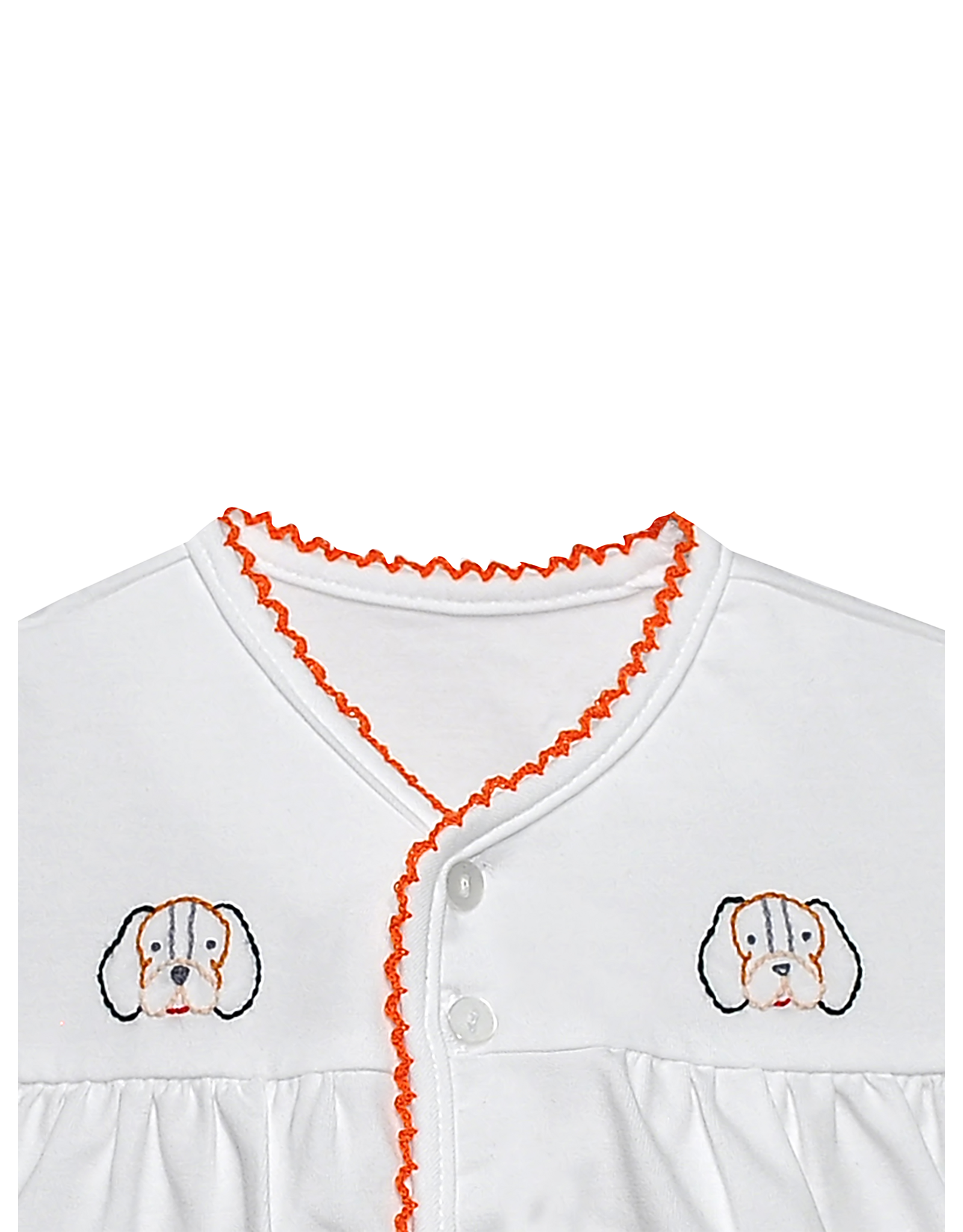 Southern Saturday SS208 White Hound Dog Diaper Set