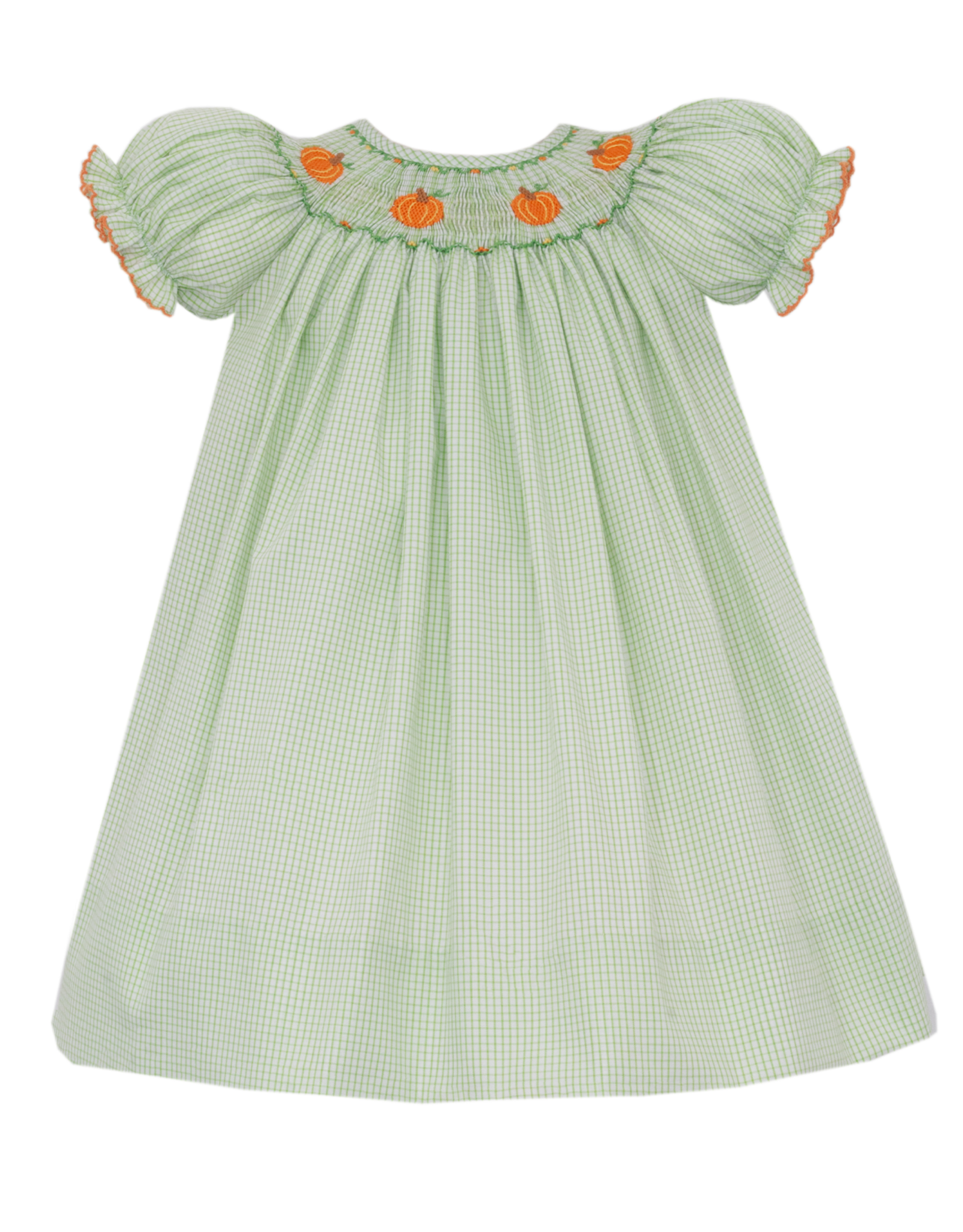 Petit Bebe 122A Pumpkin Smocked Bishop Dress
