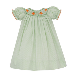 Petit Bebe Pumpkin Smocked Bishop Dress