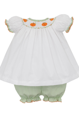 Petit Bebe 122C Pumpkin Smocked Bloomer Set