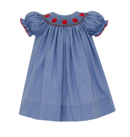 Petit Bebe Apples Smocked Bishop Dress