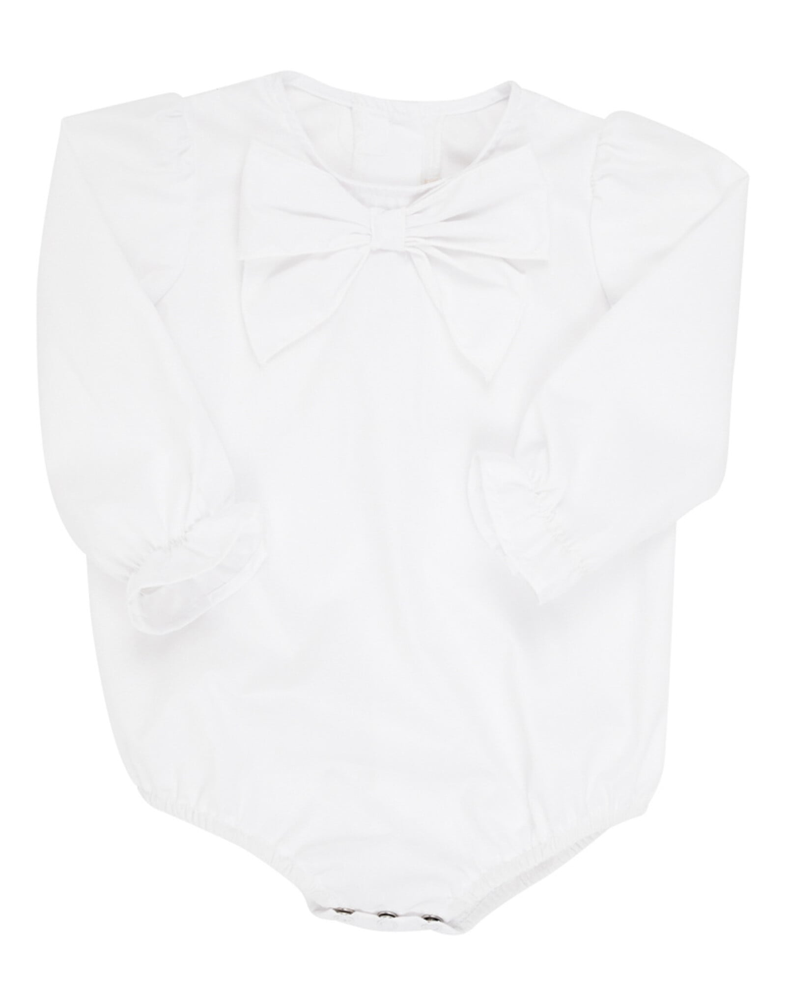 TBBC Beatrice Bow Blouse Onesie Worth Ave White