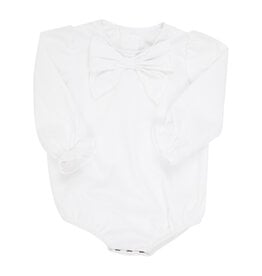 TBBC Beatrice Bow Blouse Onesie Worth Ave White