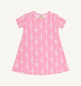 TBBC Short Sleeve Polly Play Dress Bell Court Bows Hampton Hot Pink