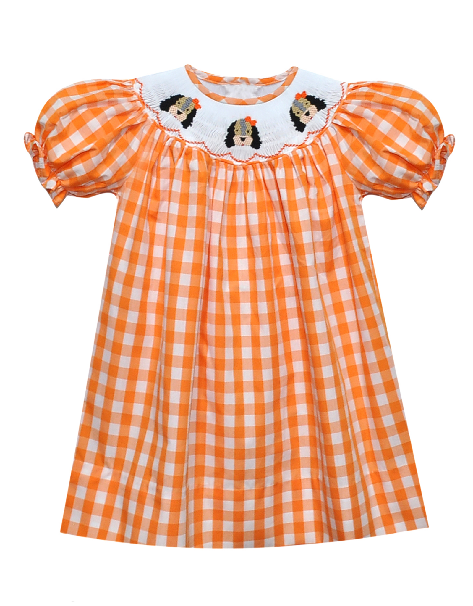 Southern Saturday SS409 Hound Dog Smocked Bishop Dress