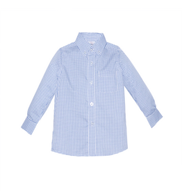 Remember Nguyen Button Down Shirt Royal Blue Square Check