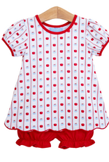 Trotter Street Kids TSF26 Apple Print Bloomer Set