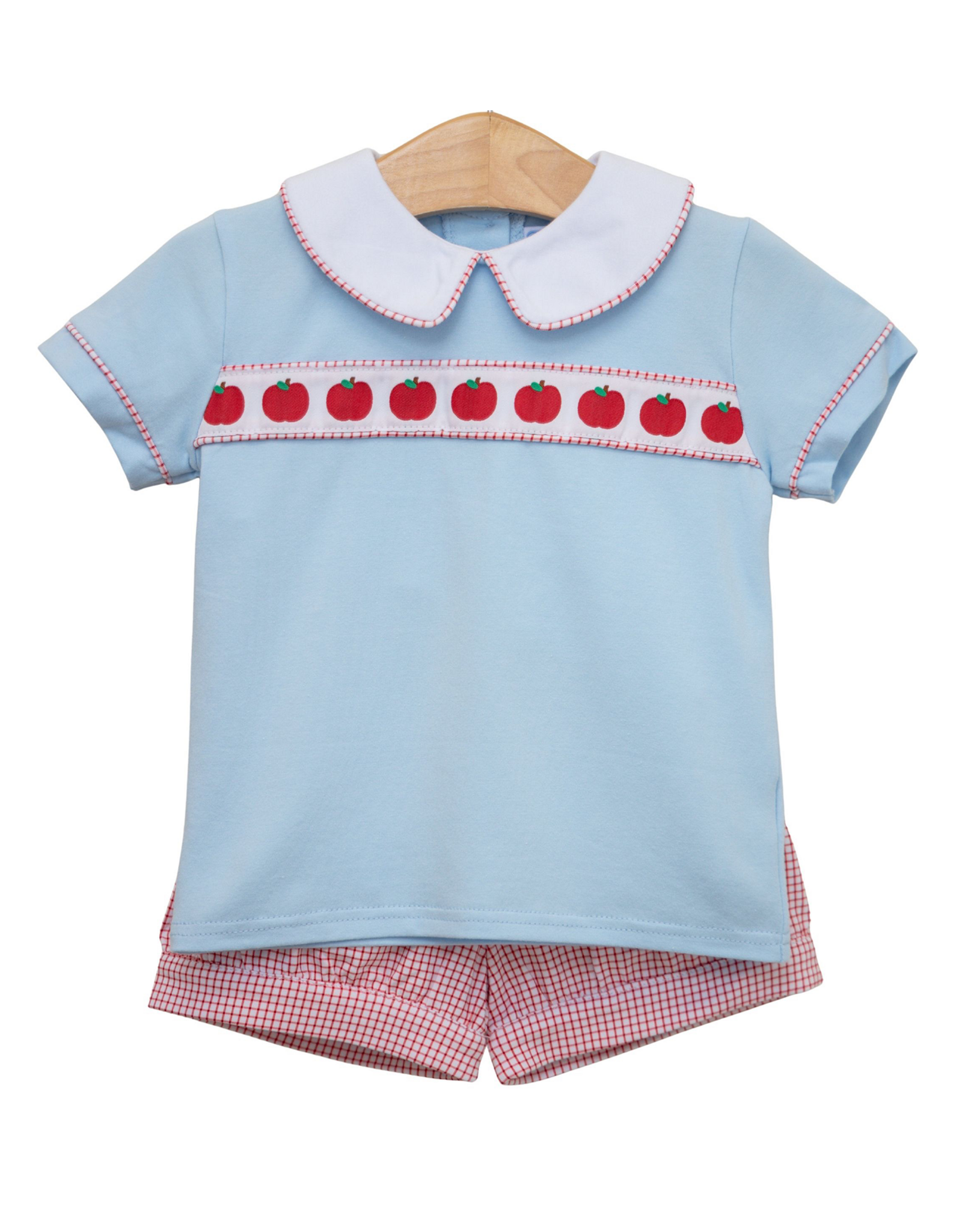 Trotter Street Kids TSF26 Apple Ribbon Banded Short Set