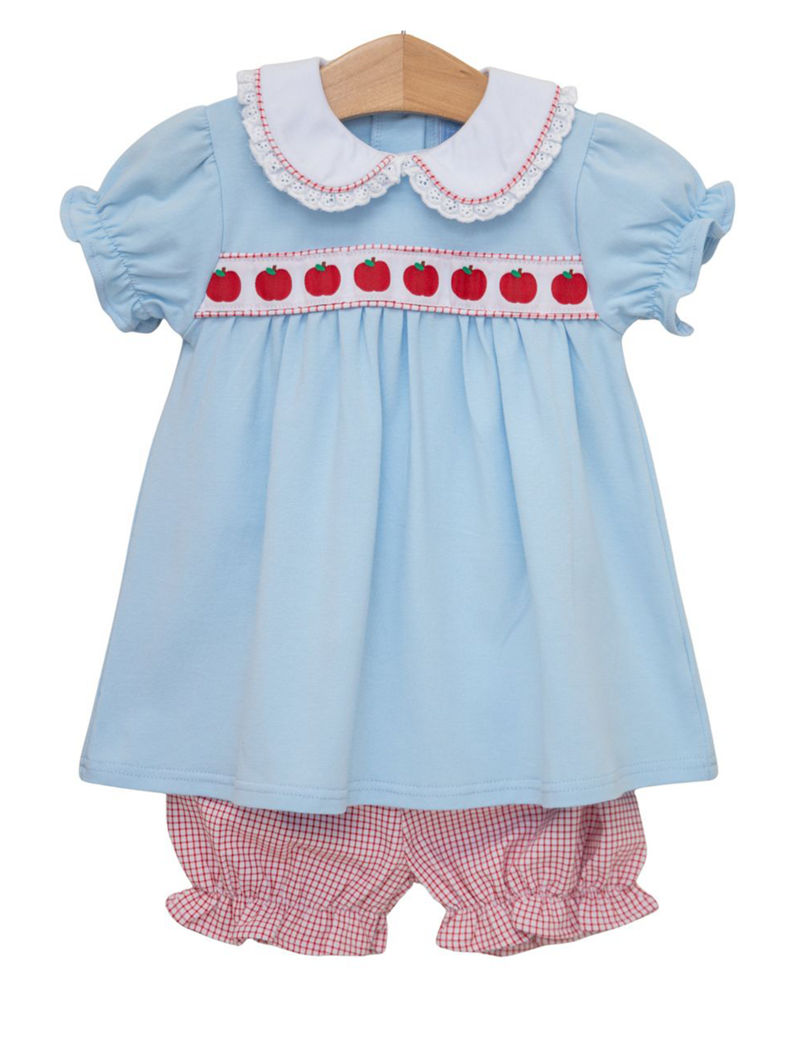 Trotter Street Kids TSF26 Apple Ribbon Bloomer Set