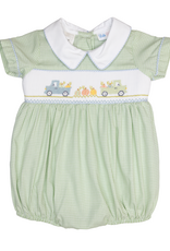 Lulu Bebe LBF26 Noah Pumpkin Smocked Bubble