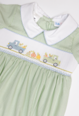 Lulu Bebe LBF26 Noah Pumpkin Smocked Bubble