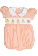 Lulu Bebe LBF26  Rosie Pumpkin Smocked Bubble