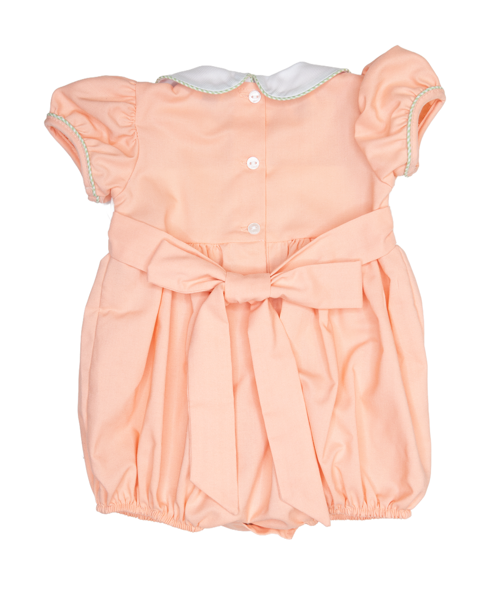 Lulu Bebe LBF26  Rosie Pumpkin Smocked Bubble