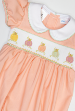 Lulu Bebe LBF26  Rosie Pumpkin Smocked Bubble