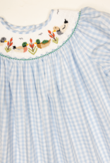 Lulu Bebe LBF26 Emma Mallard Smocked Bishop Dress