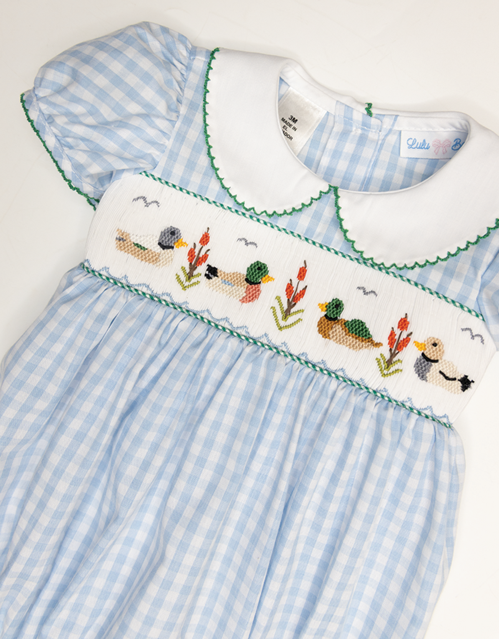 Lulu Bebe LBF26  Rosie Mallard Smocked Bubble