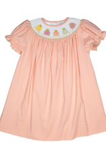 Lulu Bebe LBF26 Emma Pumpkin Smocked Bishop Dress