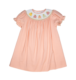 Lulu Bebe Emma Pumpkin Smocked Bishop Dress