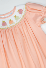 Lulu Bebe LBF26 Emma Pumpkin Smocked Bishop Dress