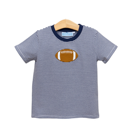 Trotter Street Kids Football Shirt Navy Blue Stripe