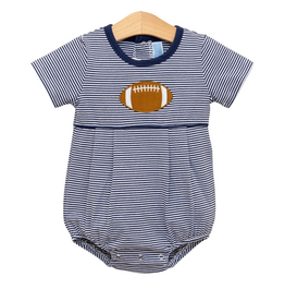 Trotter Street Kids Football Bubble Navy Blue Stripe