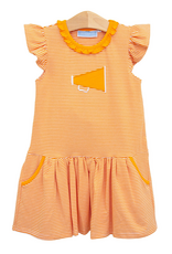 Trotter Street Kids TSF26 Megaphone Dress Orange Stripe