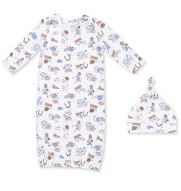 Angel Dear Lap Shoulder Gown & Hat Football Nursery