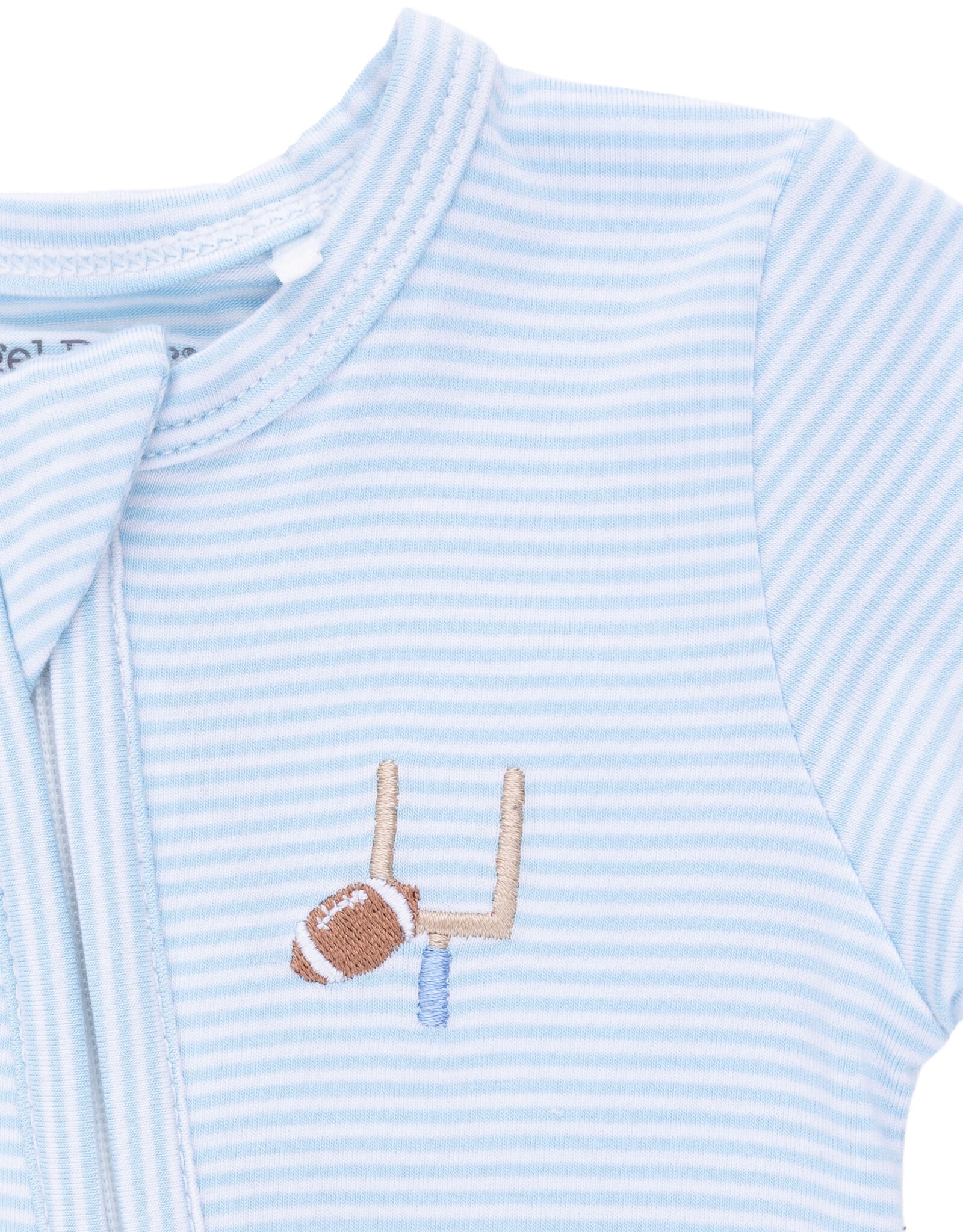 Angel Dear ADF26 2 Way Zipper Footie Football Blue Stripe