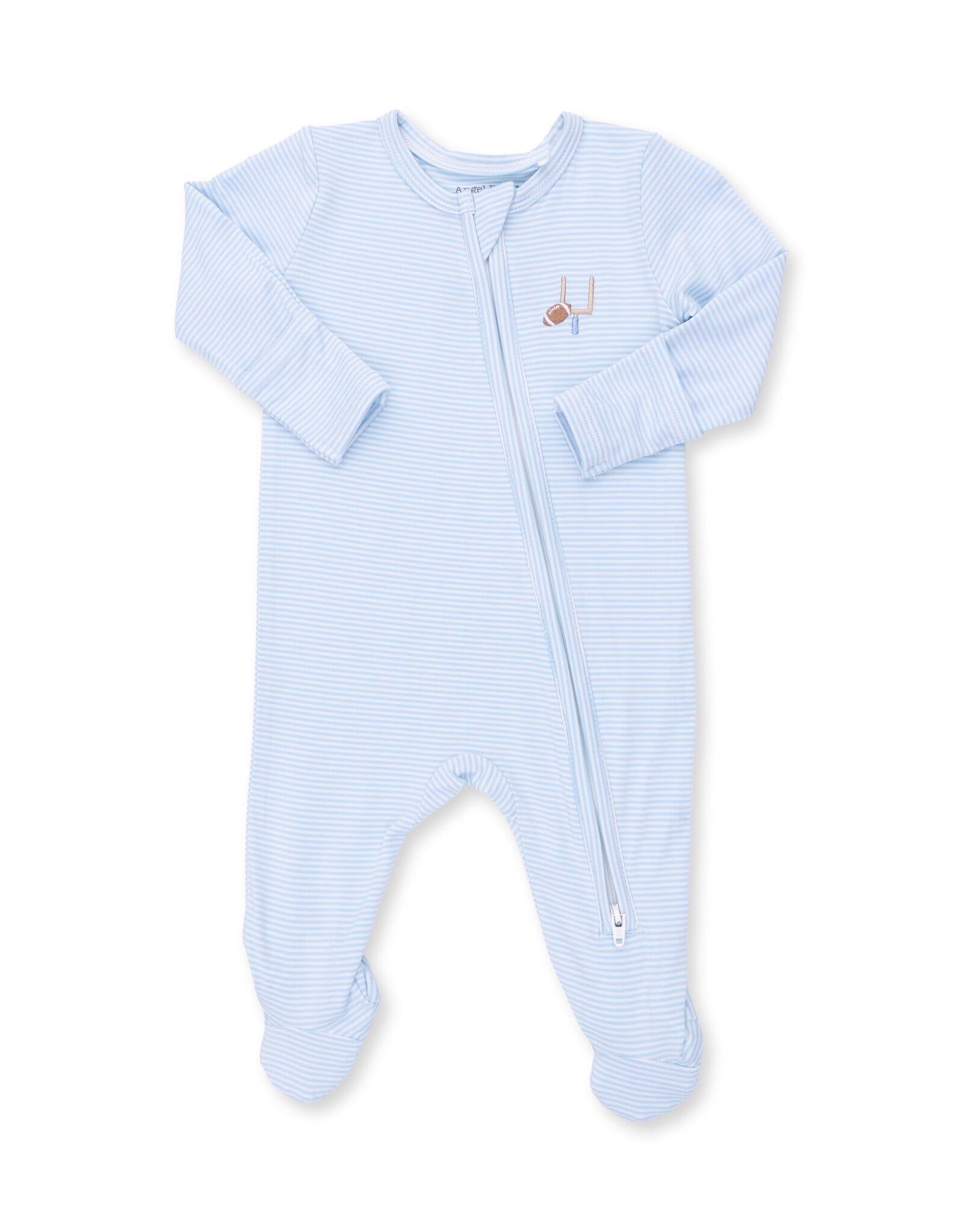 Angel Dear ADF26 2 Way Zipper Footie Football Blue Stripe