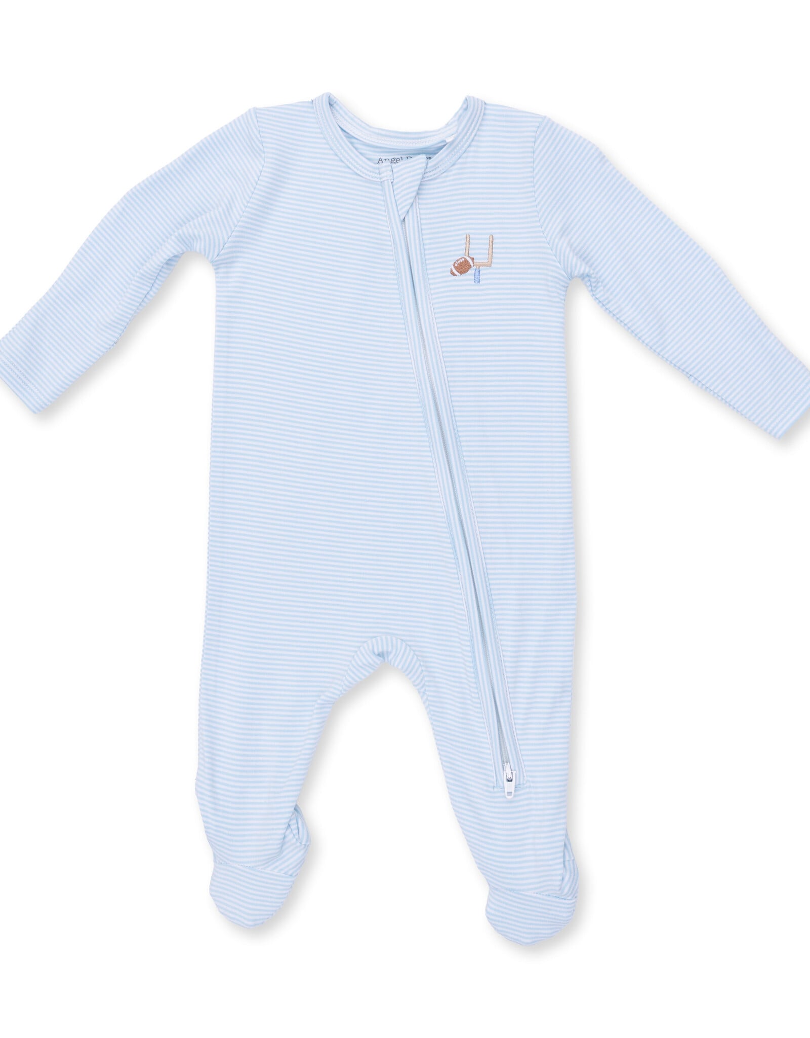 Angel Dear ADF26 2 Way Zipper Footie Football Blue Stripe