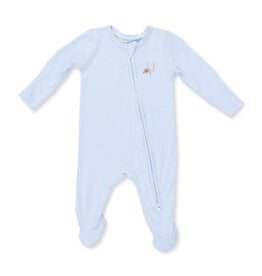 Angel Dear 2 Way Zipper Footie Football Blue Stripe