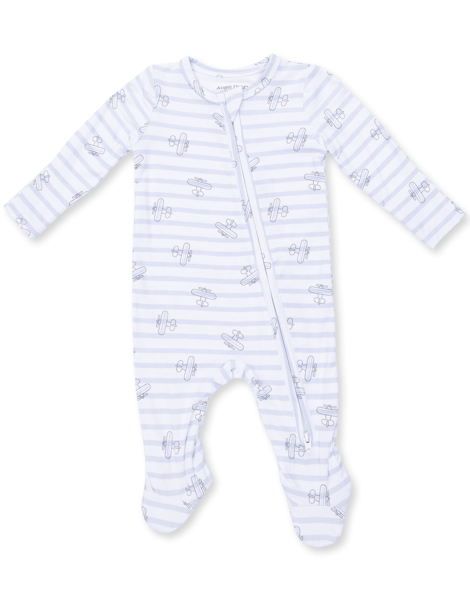 Angel Dear ADF26 2 Way Zipper Footie Airplane Stripe