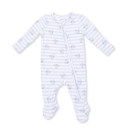 Angel Dear 2 Way Zipper Footie Airplane Stripe