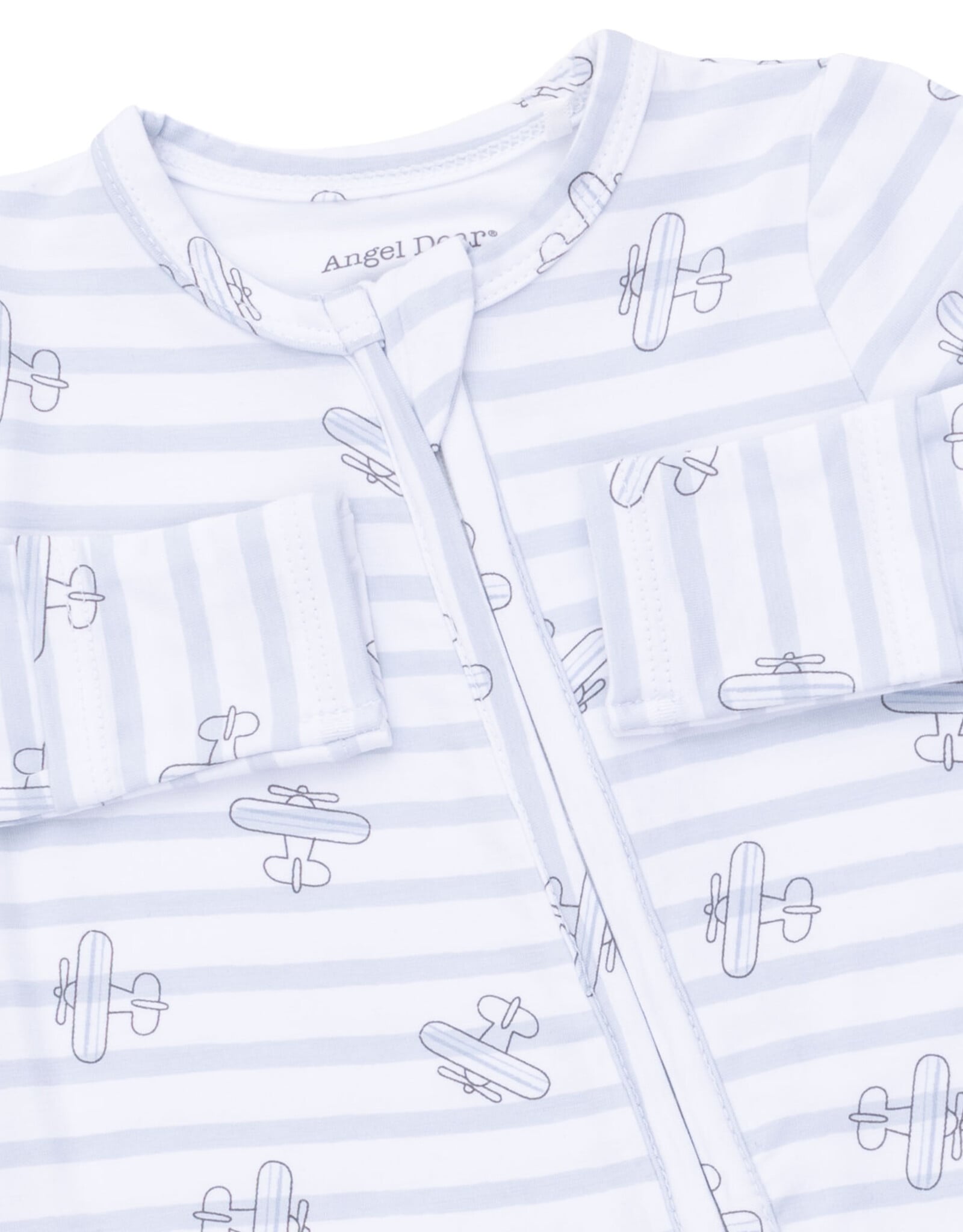 Angel Dear ADF26 2 Way Zipper Footie Airplane Stripe