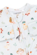 Angel Dear ADF26 2 Way Zipper Footie Baby Farm Faces