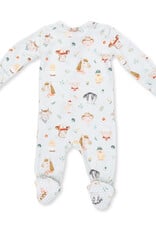Angel Dear ADF26 2 Way Zipper Footie Baby Farm Faces