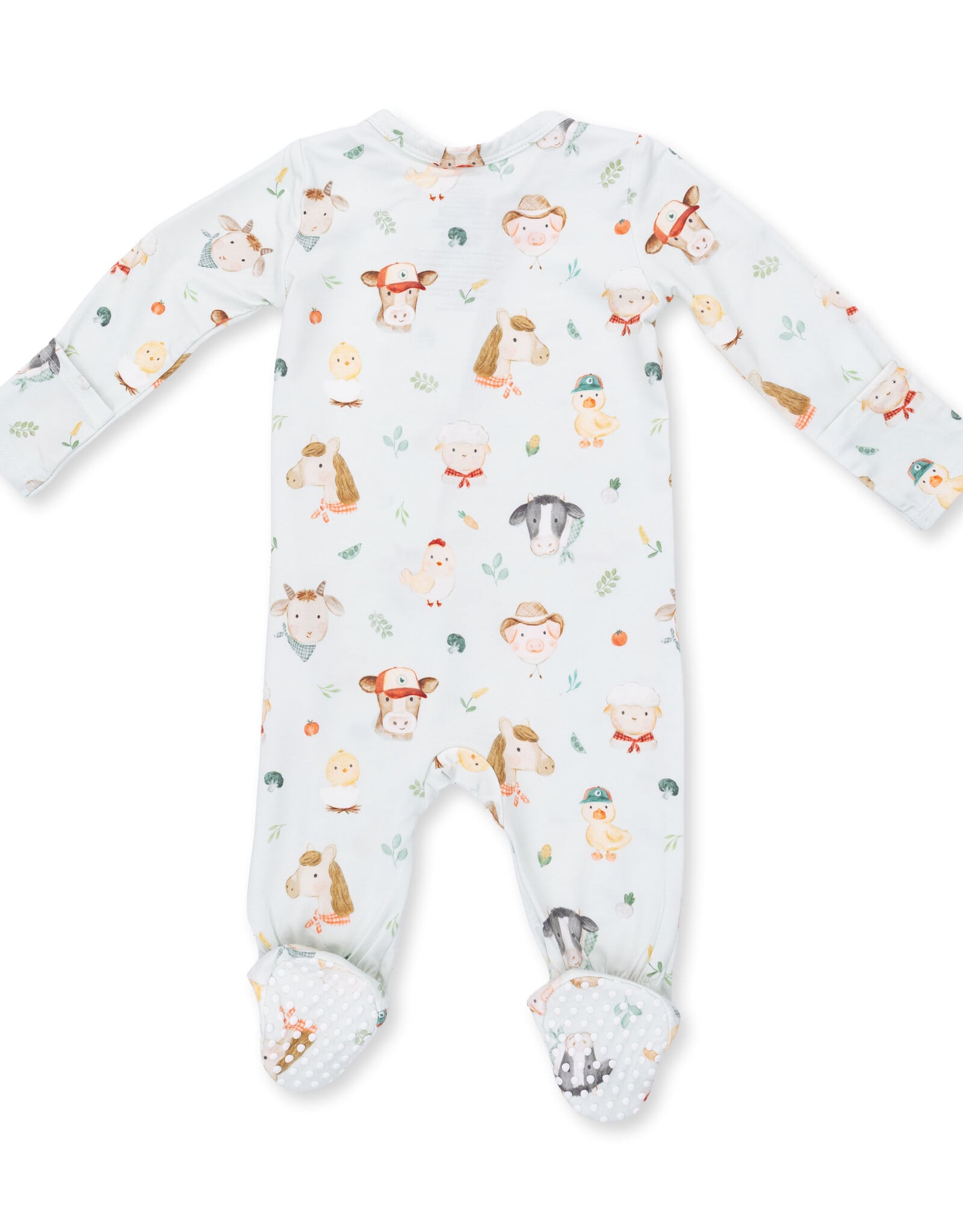 Angel Dear ADF26 2 Way Zipper Footie Baby Farm Faces