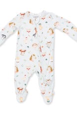 Angel Dear ADF26 2 Way Zipper Footie Baby Farm Faces
