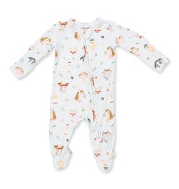 Angel Dear 2 Way Zipper Footie Baby Farm Faces