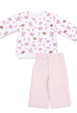 Angel Dear ADF26 Footballs & Bows Sweatshirt/Pant