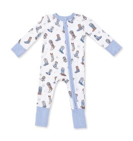 Angel Dear 2 Way Zipper Romper Buckaroo Boots