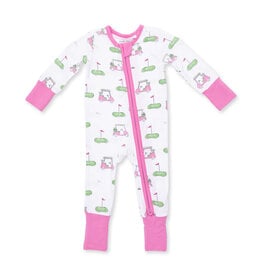 Angel Dear 2 Way Zipper Romper Golf Carts PINK