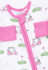 Angel Dear ADF26 2 Way Zipper Romper Golf Carts PINK