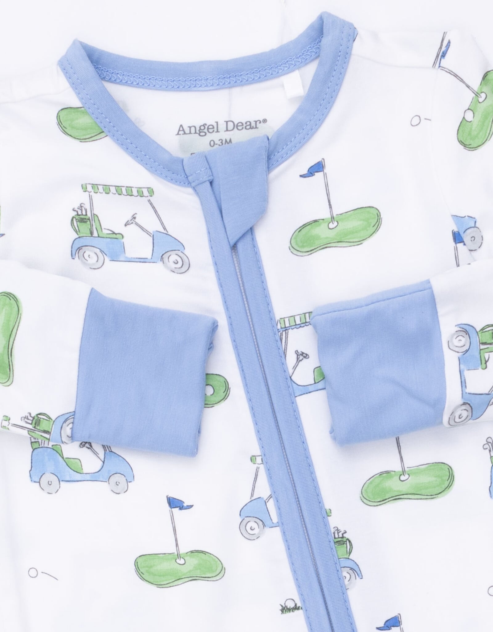 Angel Dear ADF26 2 Way Zipper Romper Golf Carts BLUE
