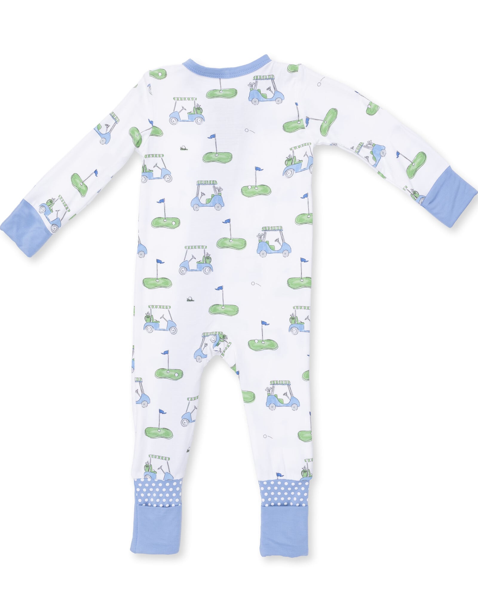 Angel Dear ADF26 2 Way Zipper Romper Golf Carts BLUE