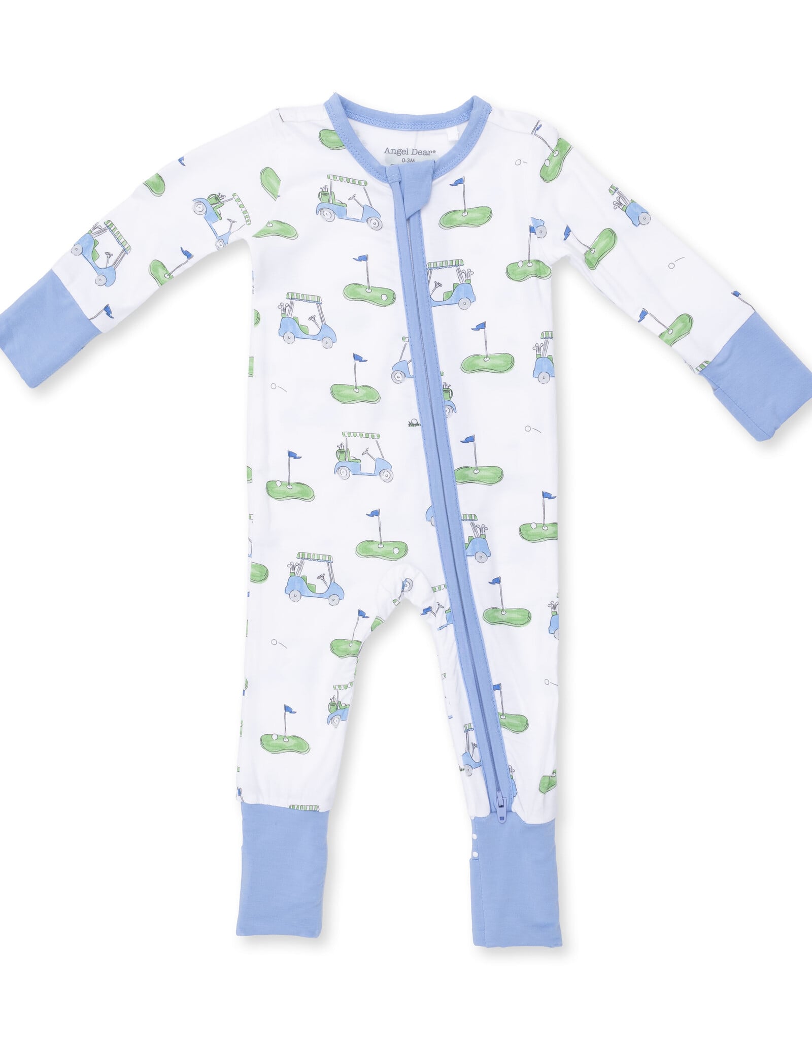 Angel Dear ADF26 2 Way Zipper Romper Golf Carts BLUE