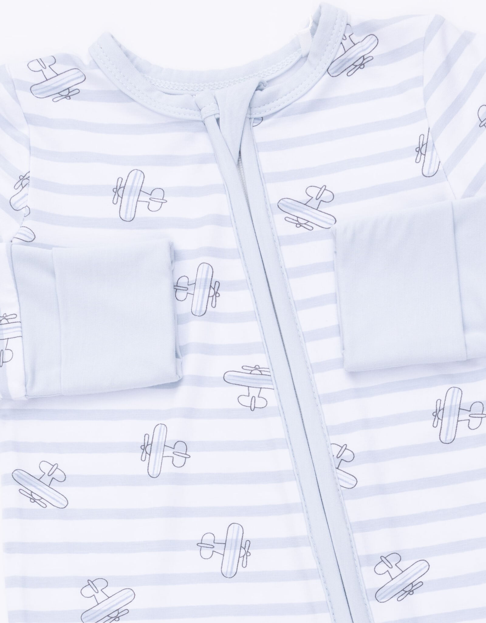 Angel Dear ADF26 2 Way Zipper Romper Airplane Stripe